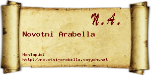 Novotni Arabella névjegykártya